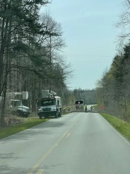 Your equipment operators are terrible. Almost caused accident on highway 2 on May 16th