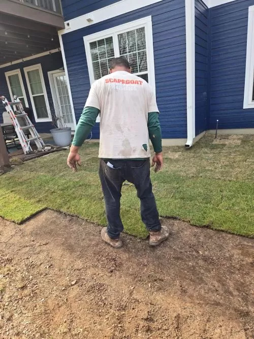 Benjamin and his crew put in a sprinkler system and landscaped my yard after the storm