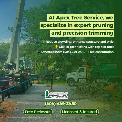 Apex is the best tree service in Brookhaven. Fairly priced, prompt, professional, insured, and cleans up well afterwards