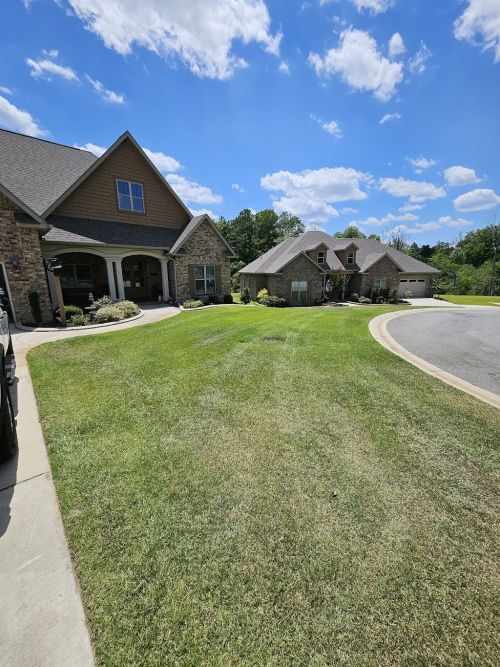  alt='Our yard looks amazing!! Mowing, weed eating, edging and using blower on every inch of our 2 acres, making it look so well'