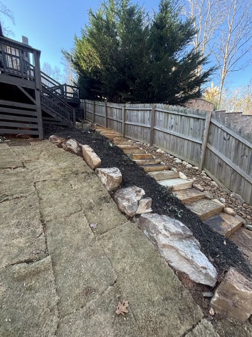  alt='Outstanding work from this crew. They handled mulch installation and stump grinding quickly and professionally'