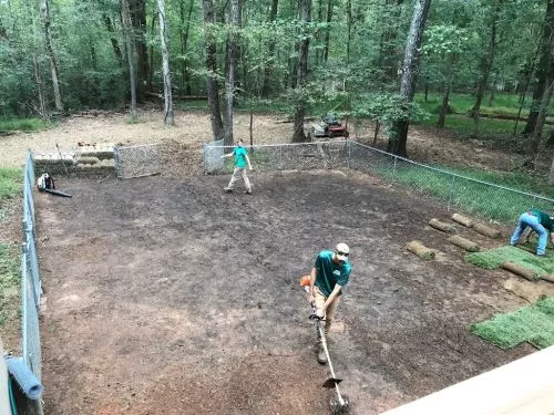 We had Rick and his crew do landscaping for our new construction. They added dirt, leveled and installed sod
