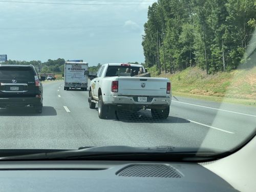  alt='You would think someone who has a company sticker on their truck would drive a little better'