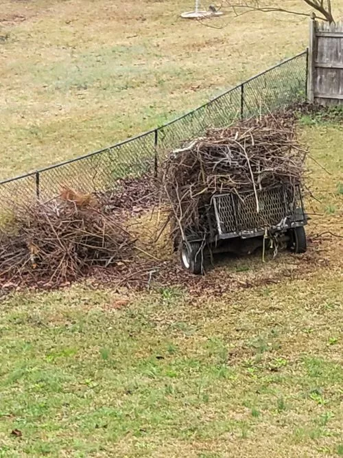 Paid this company they started work and did not finish also left broken trailer in my yard full of branches