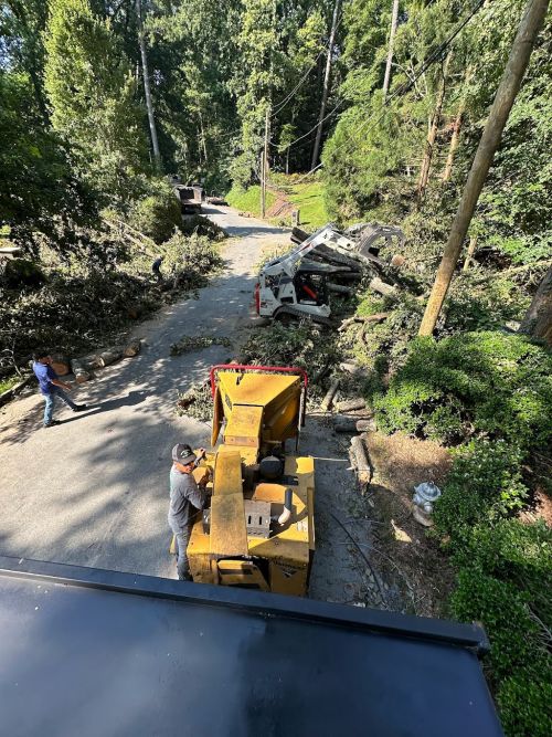  alt='The guys worked quick and efficient. They made sure not to damage mine and my neighbors lawns with the bobcat they had to'